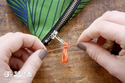 带拉链自然风手工布袋/手袋制作图解教程 