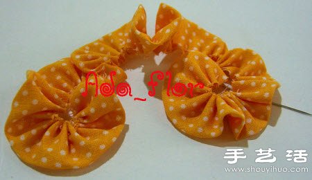 布艺玫瑰花装饰手工制作图解教程 