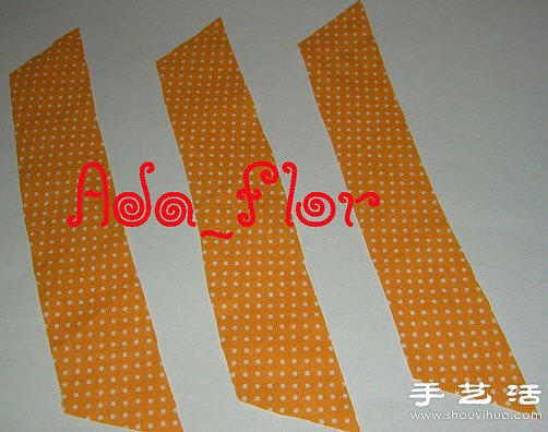 布艺玫瑰花装饰手工制作图解教程 