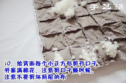 可爱泡芙垫/椅垫/凳垫/垫子的做法 