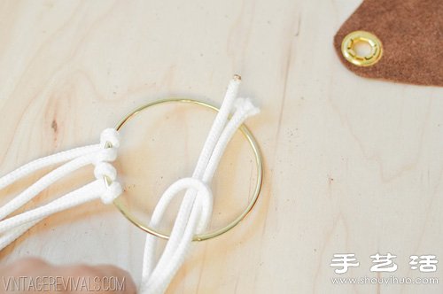 皮革手工制作可悬挂植物盆栽吊托 