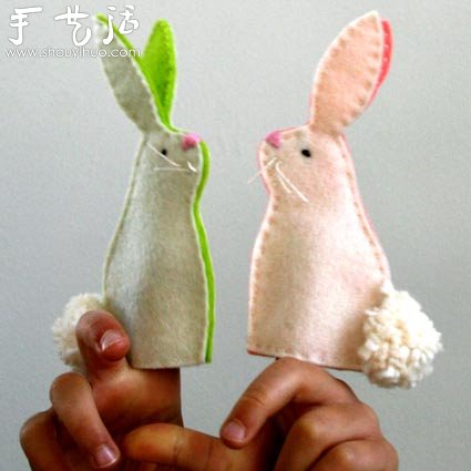 小兔子手指玩偶的制作教程 