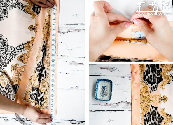 围巾DIY土耳其风格裙子的手工教程 