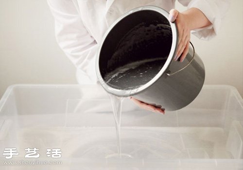 轧染工艺DIY手工制作带大理石纹路的丝巾 
