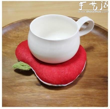 日本hokkori甜甜圈布艺杯垫 