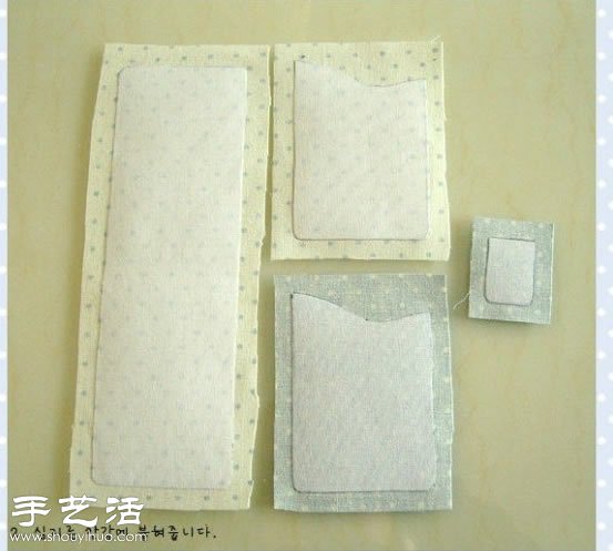 不织布+针线 手工制作韩国风小清新卡包 