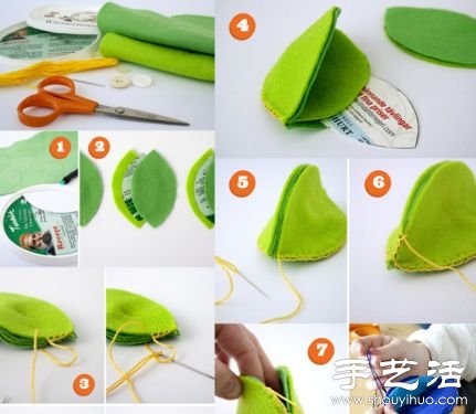 不织布教程：布艺制作小老鼠毛绒玩具 