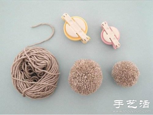 毛线+毛毡布 DIY手工制作兔子玩偶 