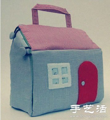 可爱房子布艺包包DIY手工制作教程 