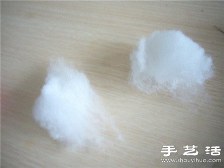 袜子+棉花+纽扣 手工制作兔子娃娃玩偶 