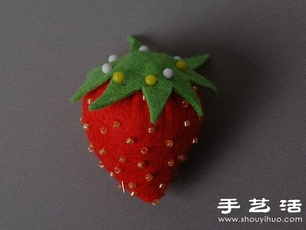 不织布教程：DIY制作可爱小草莓 