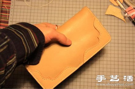 超正的牛皮长钱包手工制作图解教程 