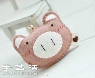 手工布艺可爱卡通小动物挂件 