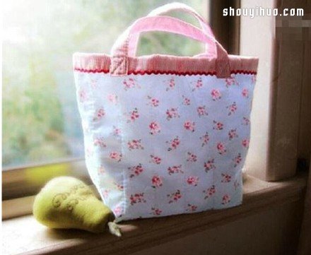 田园风不织布手提袋手工制作图解教程 