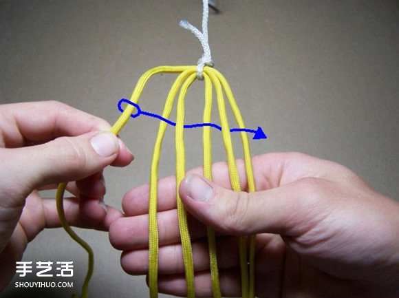 六股绳手链的编法图解 六股绳编手链的方法 