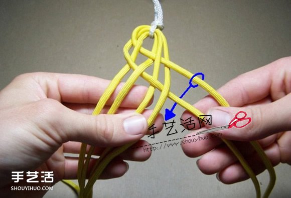 六股绳手链的编法图解 六股绳编手链的方法 