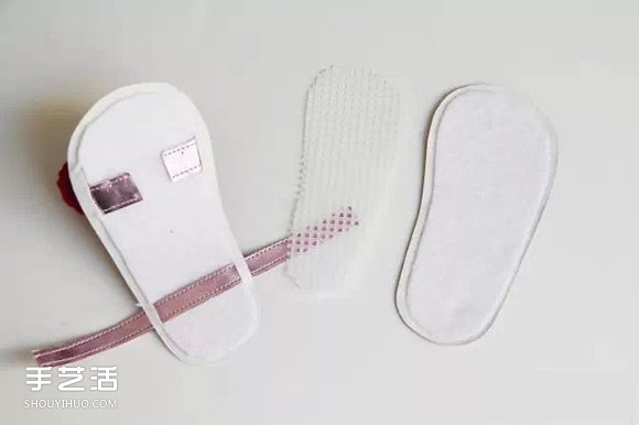 不要的破旧包包改造 DIY制作宝宝漂亮鞋子 