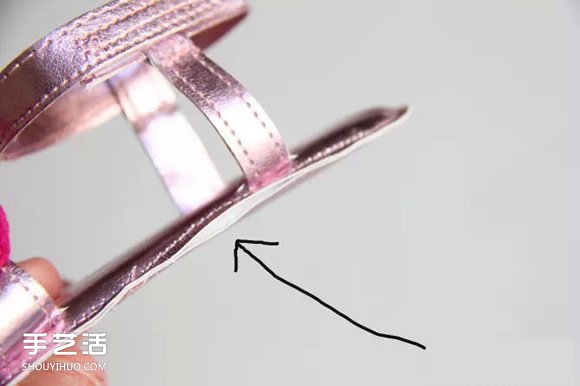 不要的破旧包包改造 DIY制作宝宝漂亮鞋子 