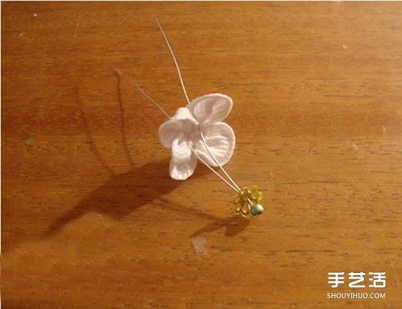 手工布艺梅花发饰DIY 不织布梅花发卡制作 