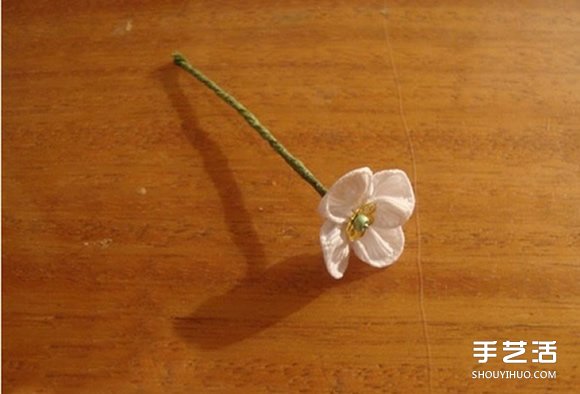 手工布艺梅花发饰DIY 不织布梅花发卡制作 