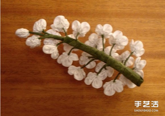 手工布艺梅花发饰DIY 不织布梅花发卡制作 