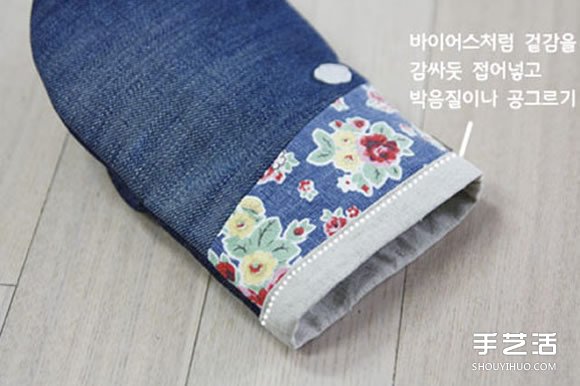 旧牛仔裤改造再利用 DIY制作漂亮的烘焙手套 