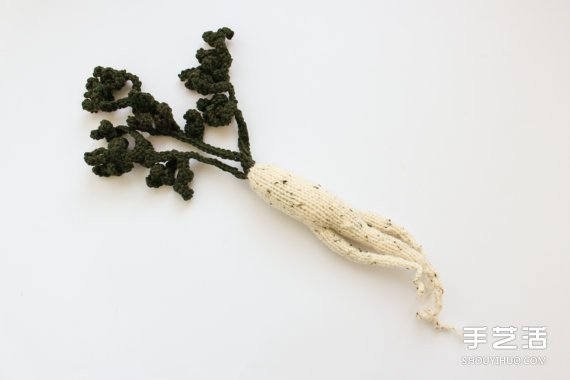 毛线编织的蔬菜水果作品 卖得比新鲜的贵多了 