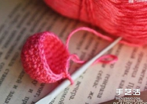钩针爱心图解教程 立体爱心钩针制作步骤图 