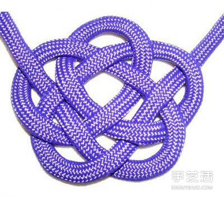 两种圆结的编法图解：云结和所罗门印结 