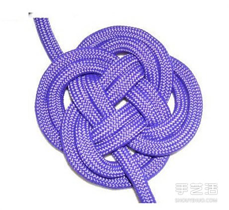 两种圆结的编法图解：云结和所罗门印结 