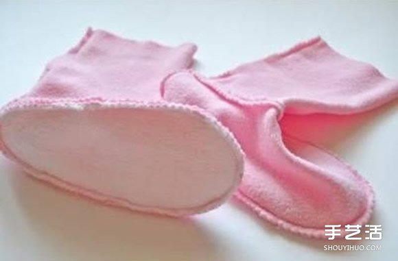 手工布艺宝宝靴子图纸 婴儿靴子的做法教程 