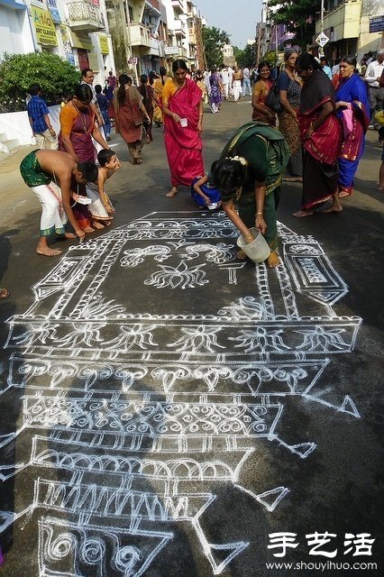 印度TamilNadu邦独特的民间艺术——米粒画 