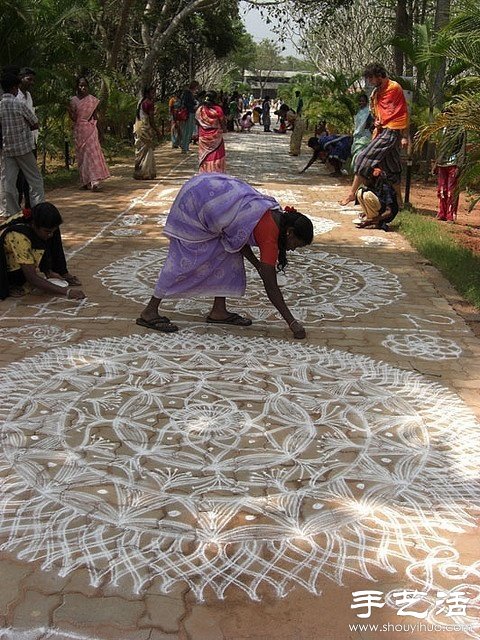 印度TamilNadu邦独特的民间艺术——米粒画 