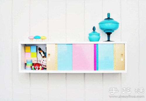 家居改造：DIY色彩炫丽墙挂收纳箱 